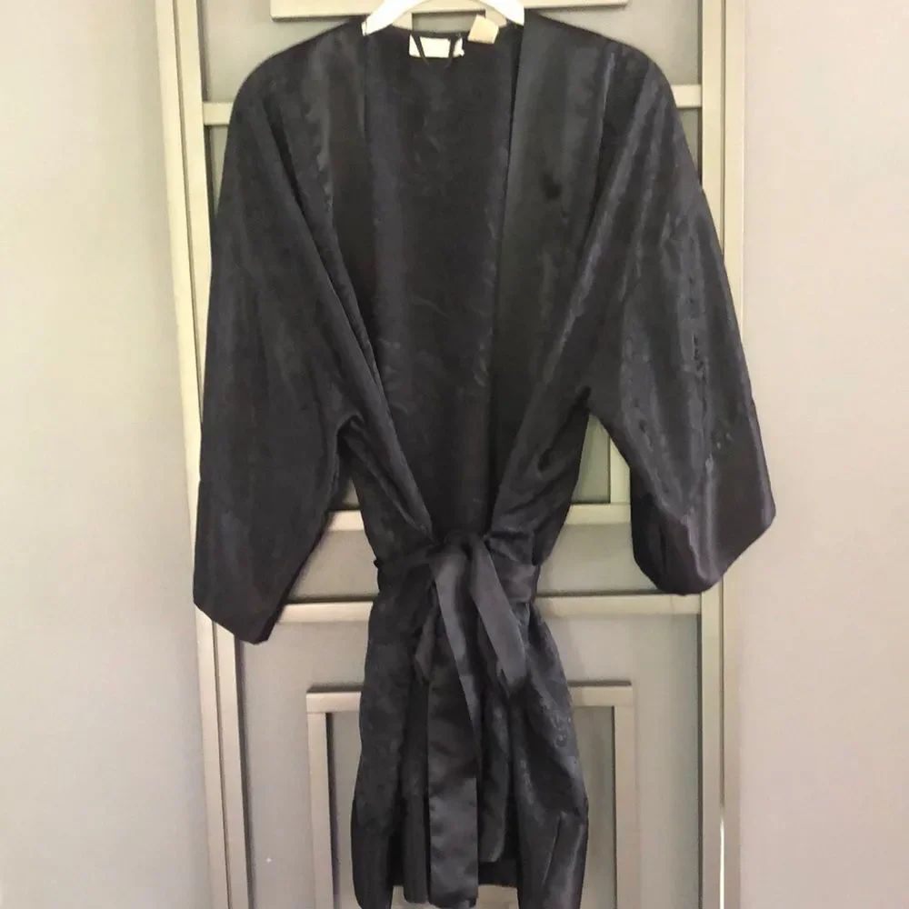 Vintage Victoria’s Secret black satin robe